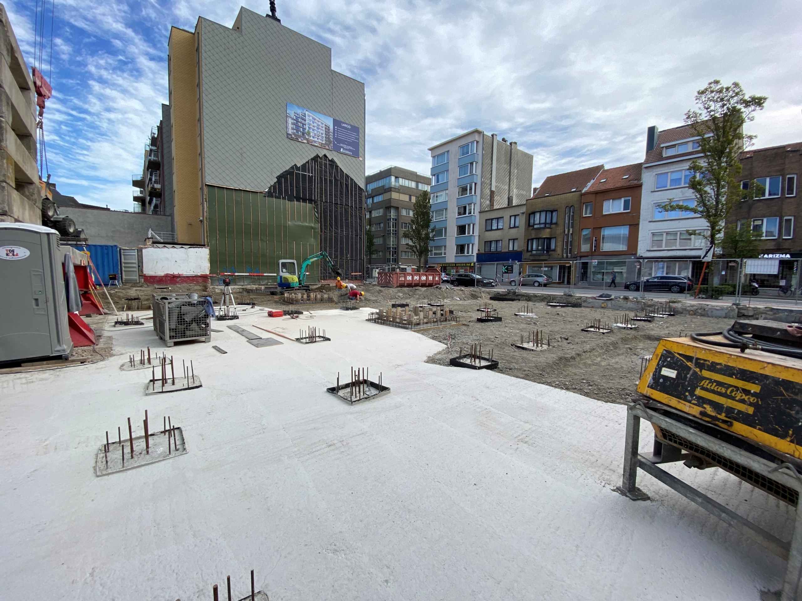 Op de werf van nieuwbouwproject Largo Oostende