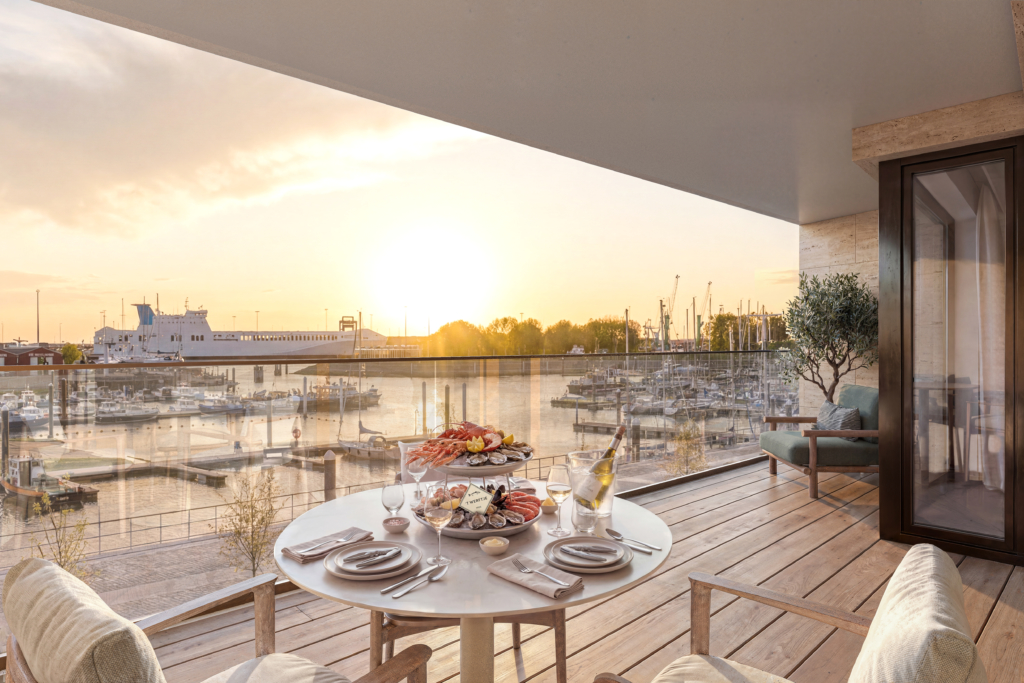Dockside - zeebrugge - zicht op de jachthaven